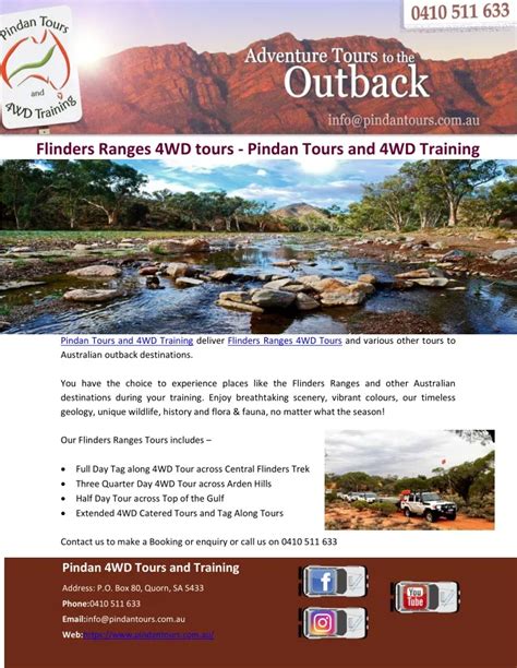 PPT - Flinders Ranges 4WD tours - Pindan Tours and 4WD Training ...