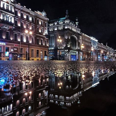 Night Reflections in St. Petersburg