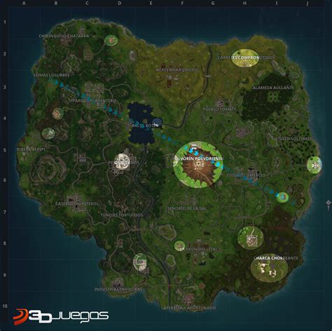 Conoce todas las zonas nuevas y cambios en el mapa de Fortnite