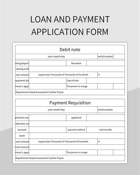 Free Payment Application Form Templates For Google Sheets And Microsoft ...