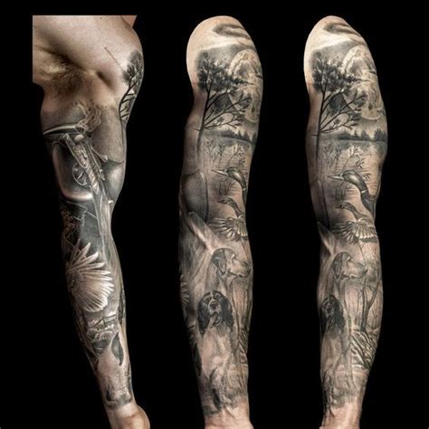 Hunting full sleeve tattoo for men part 1 by Steve Toth | Tattoo sleeve men, Hunting tattoos ...