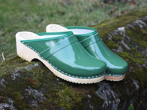 Men Lacquer Leather Wooden Clogs - Etsy