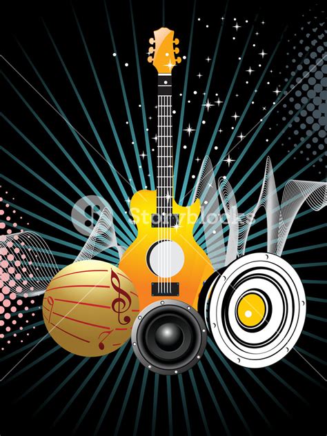 Background With Musical Instrument Royalty-Free Stock Image - Storyblocks