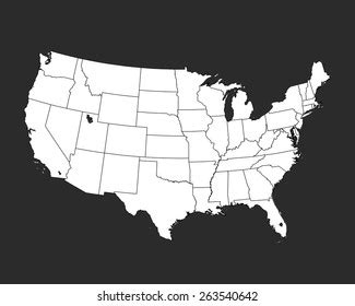Usa Map Stock Vector (Royalty Free) 263540642 | Shutterstock