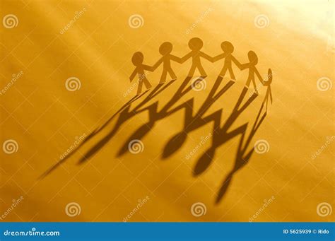 Paper man chain stock image. Image of friendship, family - 5625939