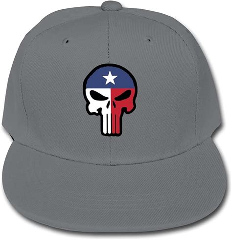 Amazon.com: FSKCDEN Texas Flag Skull Baseball Cap Hat Polyester Adjustable Trucker Casual Hat ...