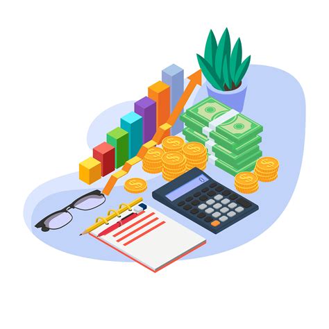 Set of financial analysis tools. Accounting equipment concept. 1100032 ...