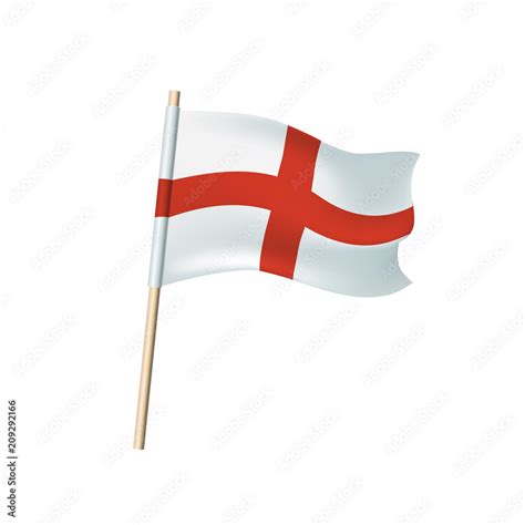 England flag. Red cross on white background Stock Vector | Adobe Stock