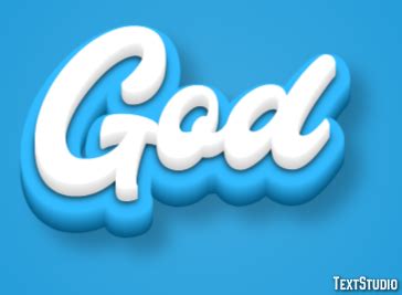 God Text Effect and Logo Design Word