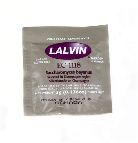 Lalvin EC-1118 Dry Wine Yeast, 5 g - Keystone Homebrew Supply