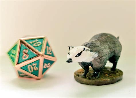 Giant badger miniature as a campanion for my new character. : r/PrintedMinis