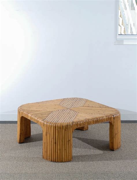 Pair of Lovely Vintage Bamboo Coffee Tables with Waterfall Corners | Coffee table, Bamboo coffee ...