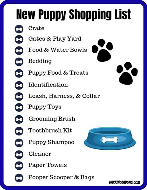 New Puppy shopping list. Use this new puppy checklist to make sure that ...