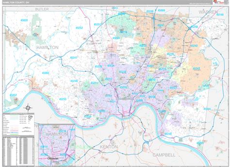 Hamilton County Ohio Zip Code Map