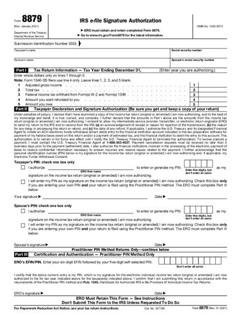 2021-2024 Form IRS 8879 Fill Online, Printable, Fillable, Blank - pdfFiller