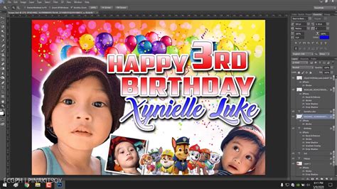 60th Birthday Tarpaulin Layout