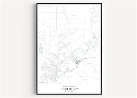 FORT RILEY MAP, Map of Fort Riley, Fort Riley Kansas Map, Fort Riley Map Print, Fort Riley Map ...