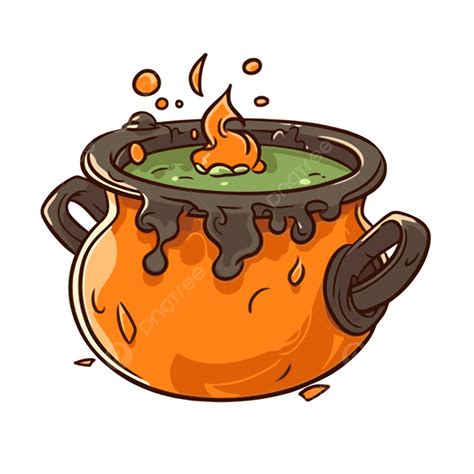 รูปCaldron Clipart หม้อต้มฟักทองที่มีไฟลุกเป็นไฟในหม้อ การ์ตูน Gif ...