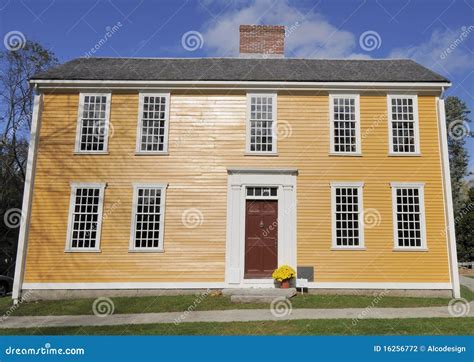 American colonial house stock photo. Image of architectural - 16256772