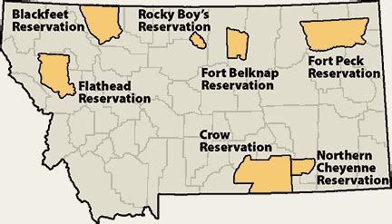 Map Montana Indian Reservations - Share Map