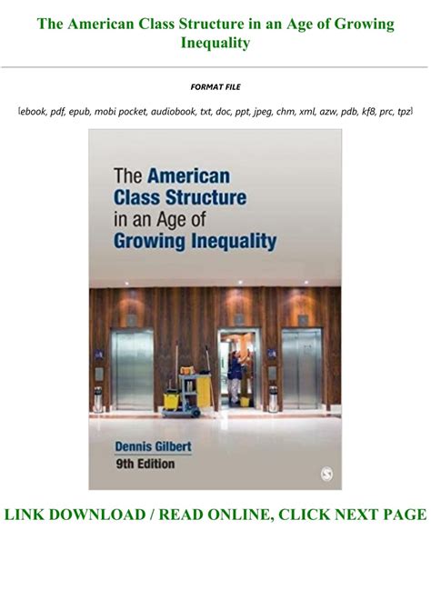 Read Book [PDF] The American Class Structure in an Age of Growing ...