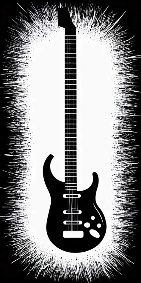 vector art of a electric guitar with a black | Stable Diffusion | OpenArt