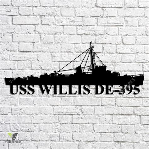 Uss Sampson Ddg-102 Navy Ship Metal Art, Navy Ships Silhouette Metal Gift For Navy Veteran ...