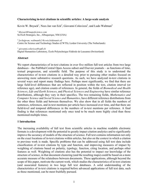 (PDF) Characterizing in-text citations in scientific articles: A large ...