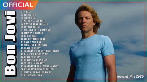 Bon Jovi Nonstop Best Songs Playlist 2020 - Bon Jovi Greatest Hits Full ...