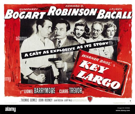 Film poster for Key Largo staring Humphrey Bogart, Edward G Stock Photo, Royalty Free Image ...