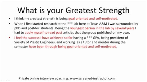 Interview Sample Answer: What is your Greatest Strength - YouTube