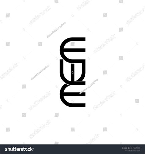 Ewe Typography Letter Monogram Logo Design Stock Vector (Royalty Free) 2247865113 | Shutterstock