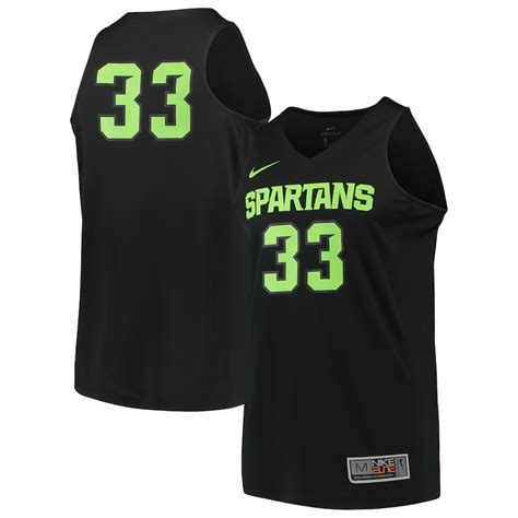 Nike Michigan State Spartans Black College Replica Basketball Jersey