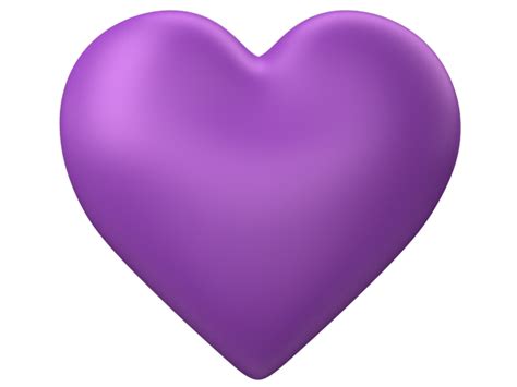 Purple 3d Love Heart with Transparent Background - Valentine Clip-art ...