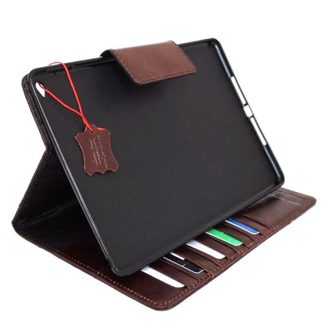 genuine real Leather Bag for apple iPad Air 2 case cover slim magnetic ...