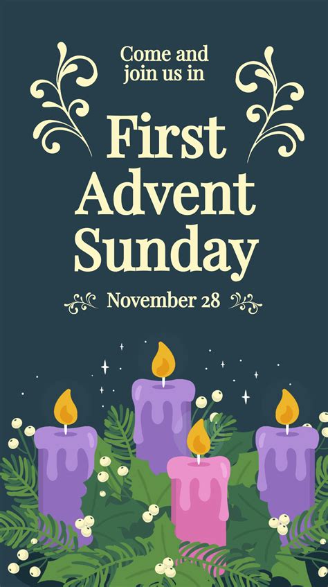 First Advent Sunday Instagram Story Template - Edit Online & Download ...