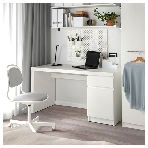 MALM Escritorio - blanco - IKEA Study Room Decor, Teen Room Decor, Room Ideas Bedroom, Home ...