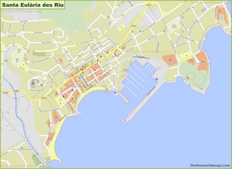 Detailed Map of Santa Eulària des Riu - Ontheworldmap.com