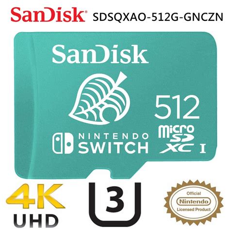 SanDisk 512GB Nintendo Licensed Micro SD Card SDXC UHS-I TF Memory Card ...