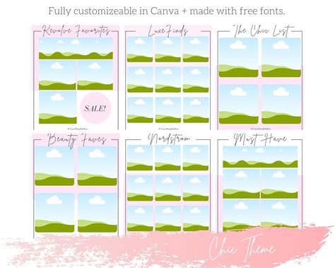 10 Canva Templates for LikeToKnow.It & Pinterest Blogger | Etsy