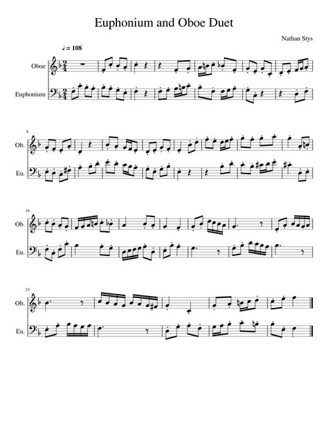 Euphonium and Oboe Duet sheet music for Oboe, Tuba download free in PDF ...