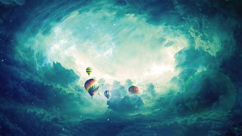 Hot Air Balloons Sky Dreamy 4k Wallpaper,HD Artist Wallpapers,4k Wallpapers,Images,Backgrounds ...