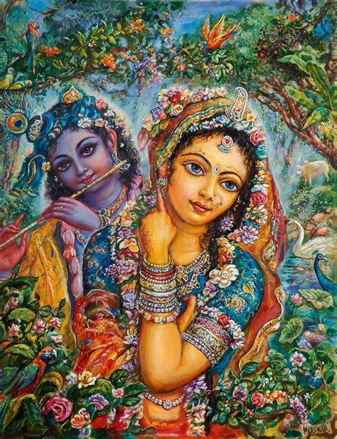 Painting by Pushkar Das Radha Krishna Wallpaper, Radha Krishna Pictures ...