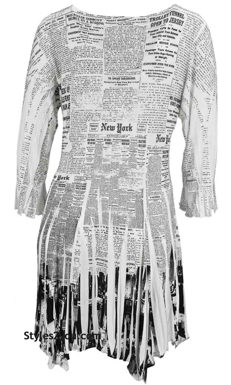 Bebe Ladies New York Newsprint Tunic Shirt Dress Pretty Woman Reina ...