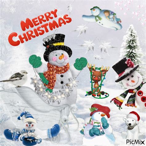 Snowmen Merry Christmas Gif Pictures, Photos, and Images for Facebook ...