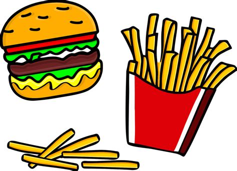 Download Fast Food, Burger, French Fries. Royalty-Free Vector Graphic ...