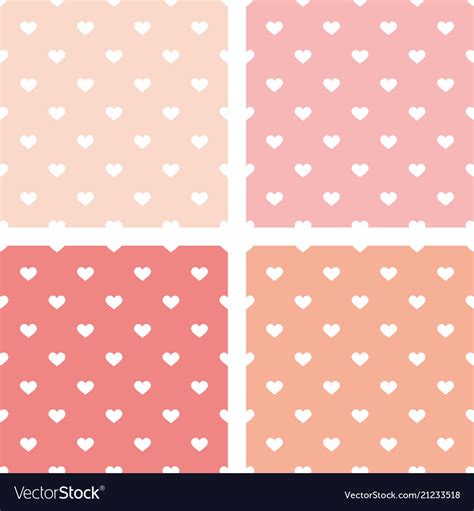 Tile pattern with white hearts on pink background Vector Image