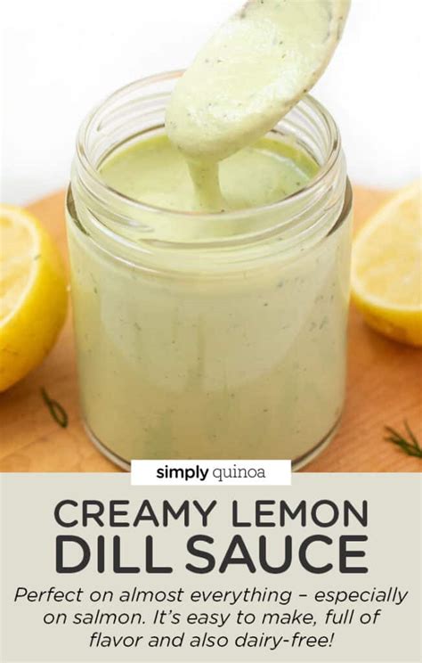 Creamy Lemon Dill Sauce {Dairy-Free!} - Simply Quinoa