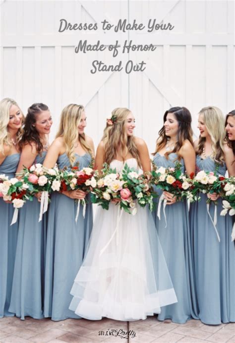 10 Dresses to Make Your Maid of Honor Stand Out | Bridesmaid, Bridesmaid dress colors, Wedding