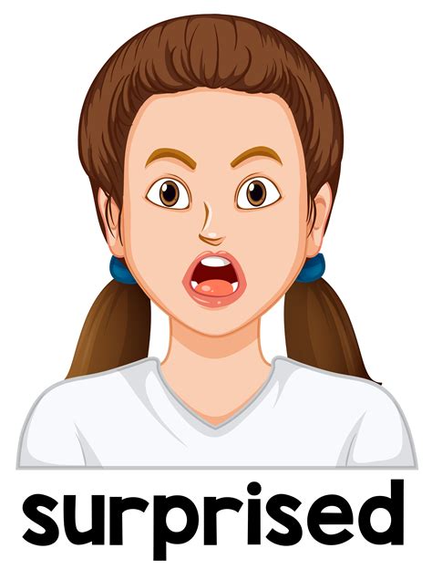 Female surprised facial expression 362951 Vector Art at Vecteezy